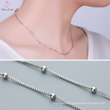 Fashion 925 Silver Box Chain with Ball Jewelry Making in Bulk